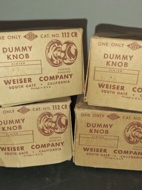 4 Weiser Company Dummy Door Knobs
